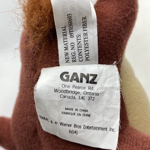 Looney Tunes Tazmanian Devil Ganz 6” Plush Stuffed Toy - Picture 7 of 12